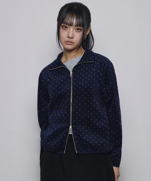 스노우 도트 플리스 집업[네이비]