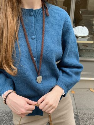 리앙 하트 네크리스 / 브라운