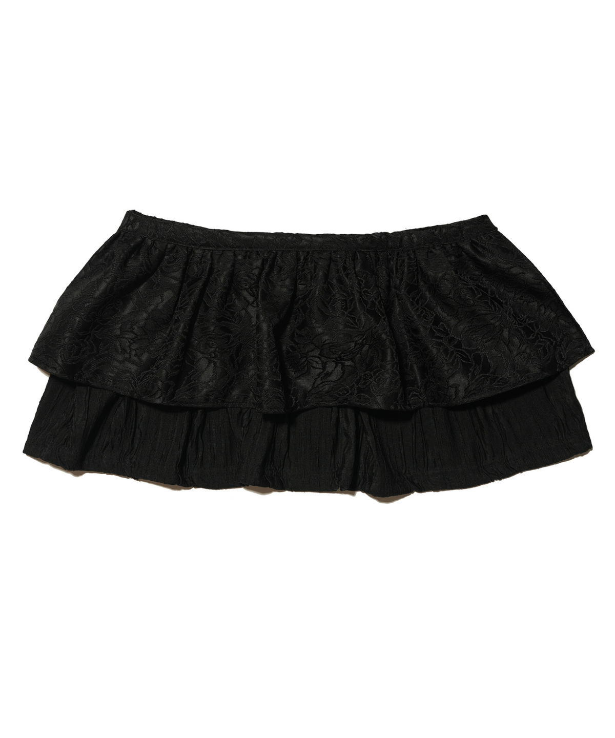 테레루(TERERU) Short Layered Skirt Black