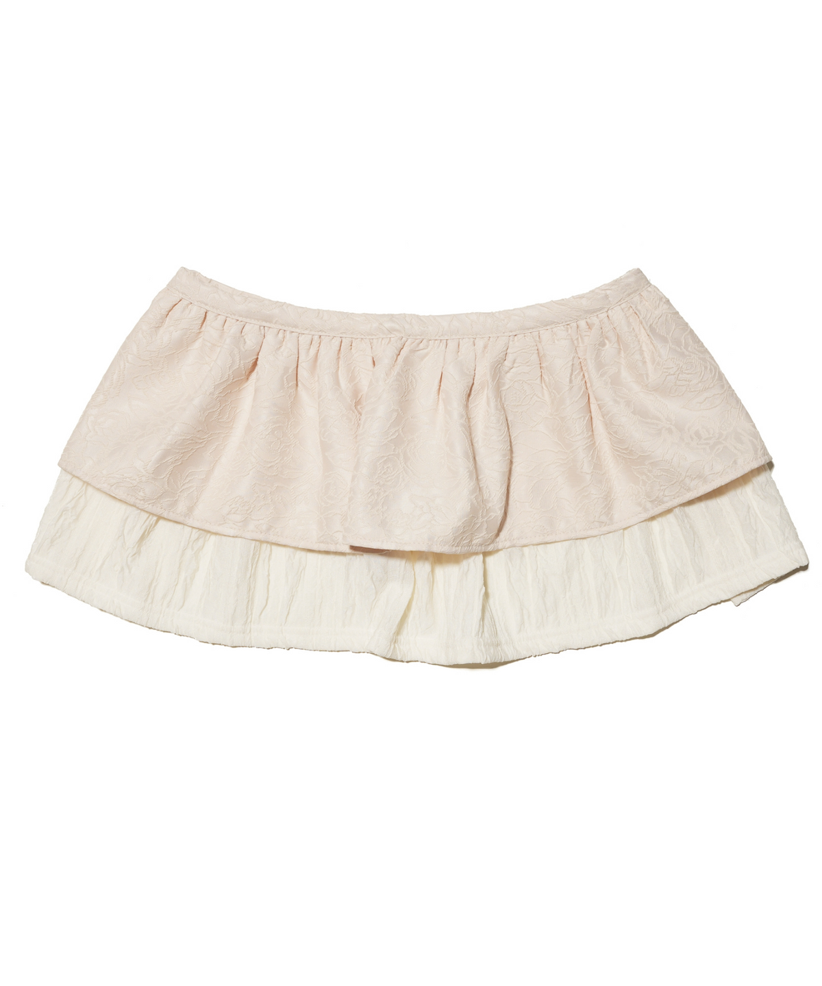 테레루(TERERU) Short Layered Skirt Ivory