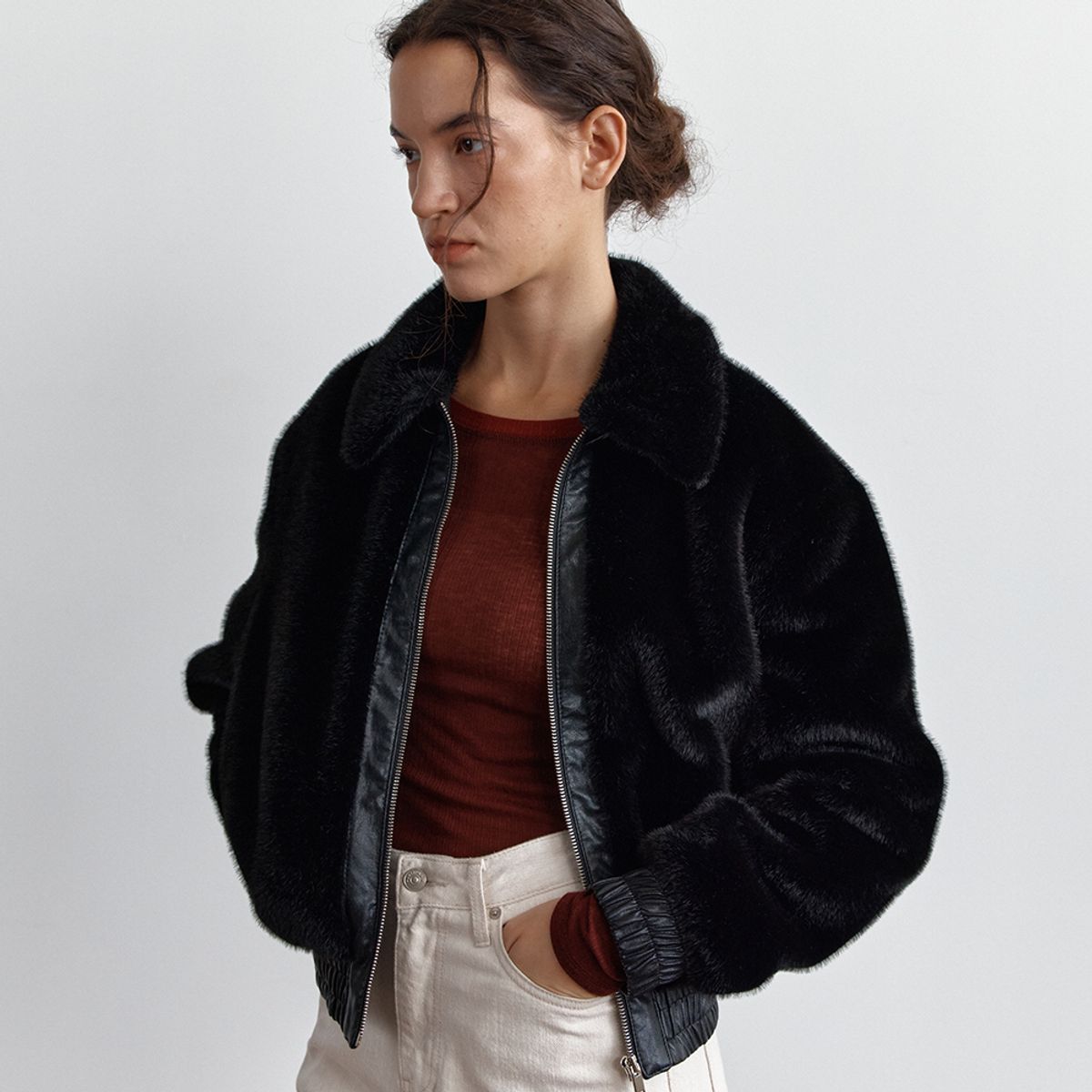 퍼블리카엑스(PUBLICKA X) FIDES FUR JUMPER BLACK