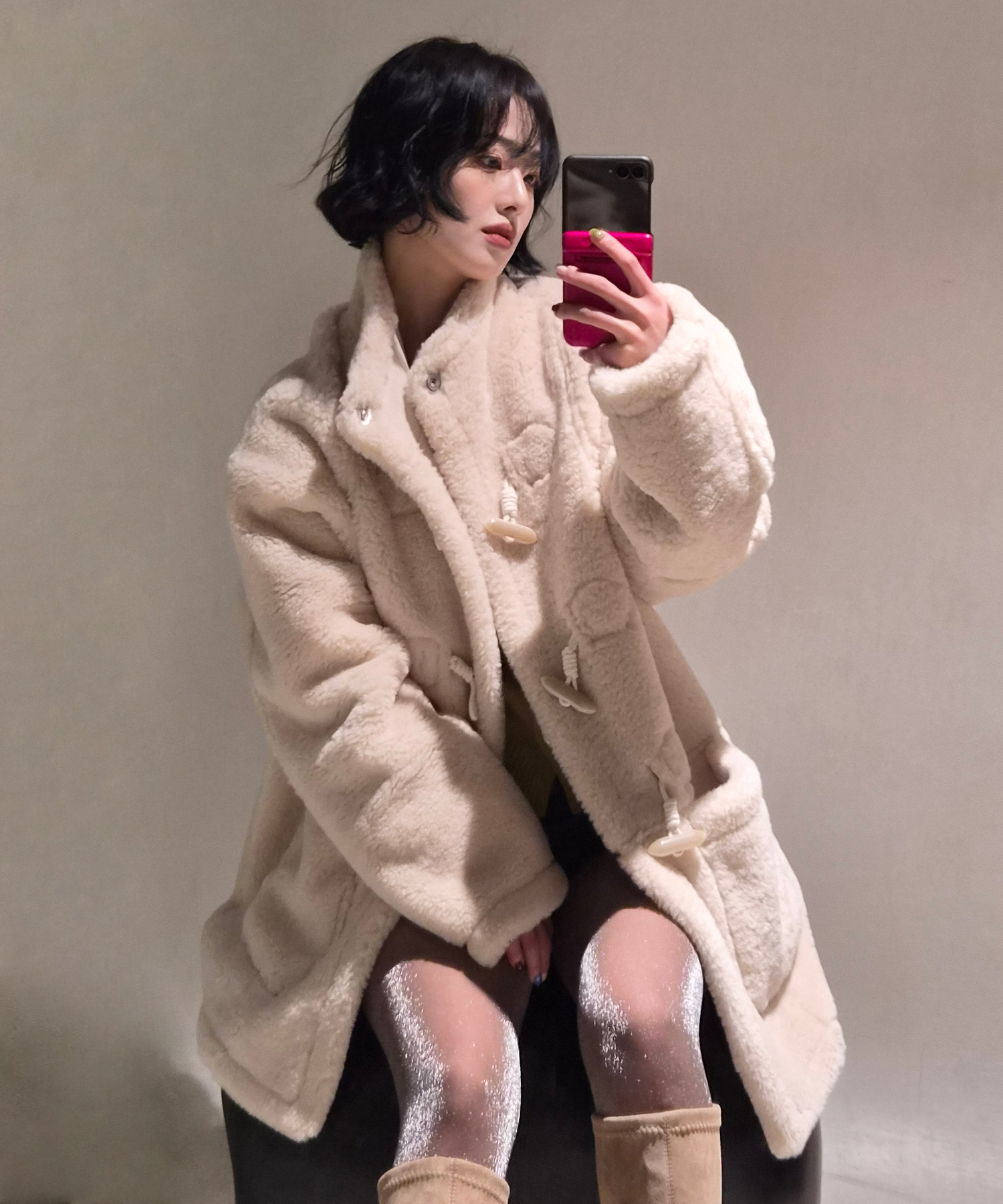 MUSINSA公式 | GENERAL IDEA リバーシブルムートンダッフルコート