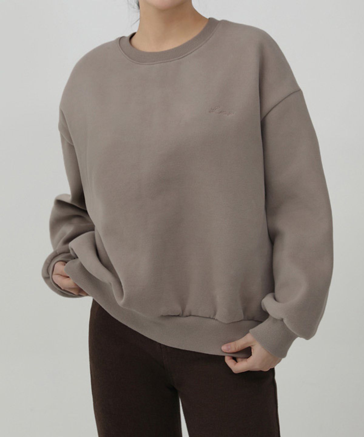 엘뮤즈(LMUSE) SWEATSHIRT.001 -양기모/3color