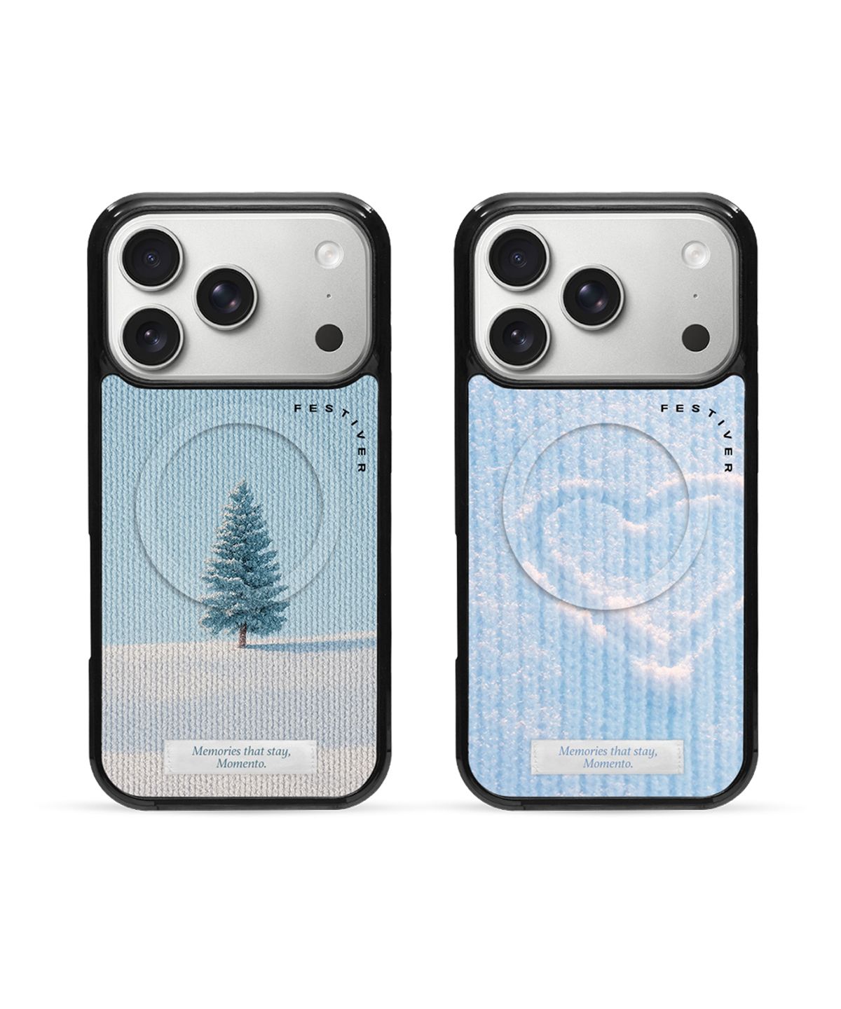 페스티버(FESTIVER) (MagSafe) Momento Glass bumper case_Snow Light Blue