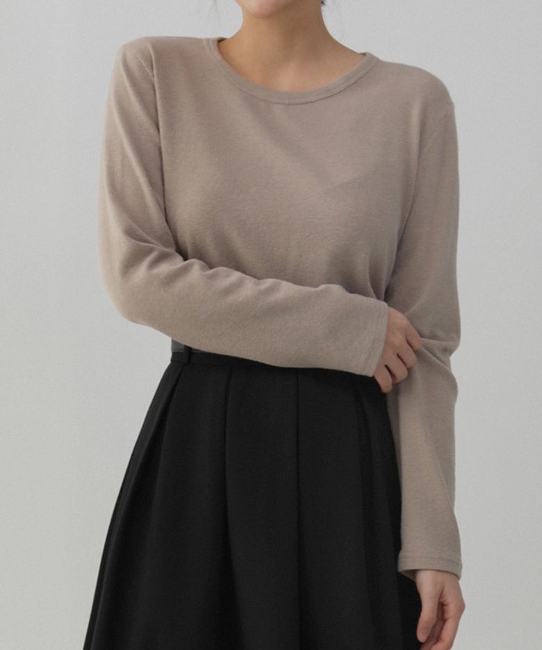 ROUND T-SHIRT.002 -Angora/4color