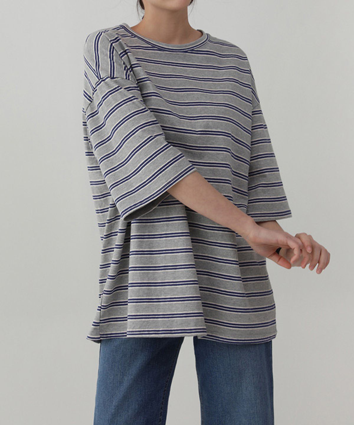 엘뮤즈(LMUSE) ROUND T-SHIRT.004 -Tumble Washing/2color
