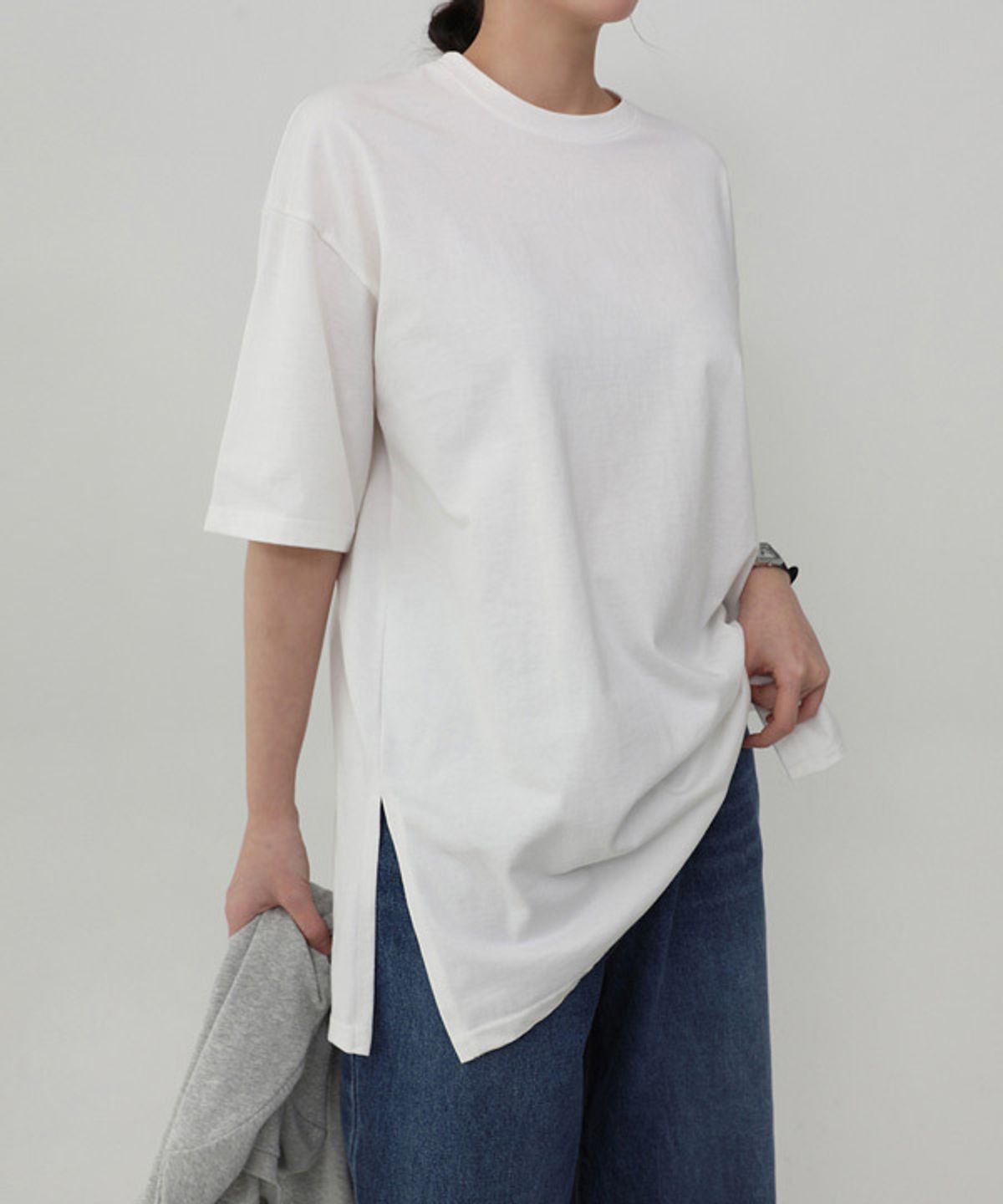 엘뮤즈(LMUSE) ROUND T-SHIRT.006 -Tumble Washing/Tenter/2color