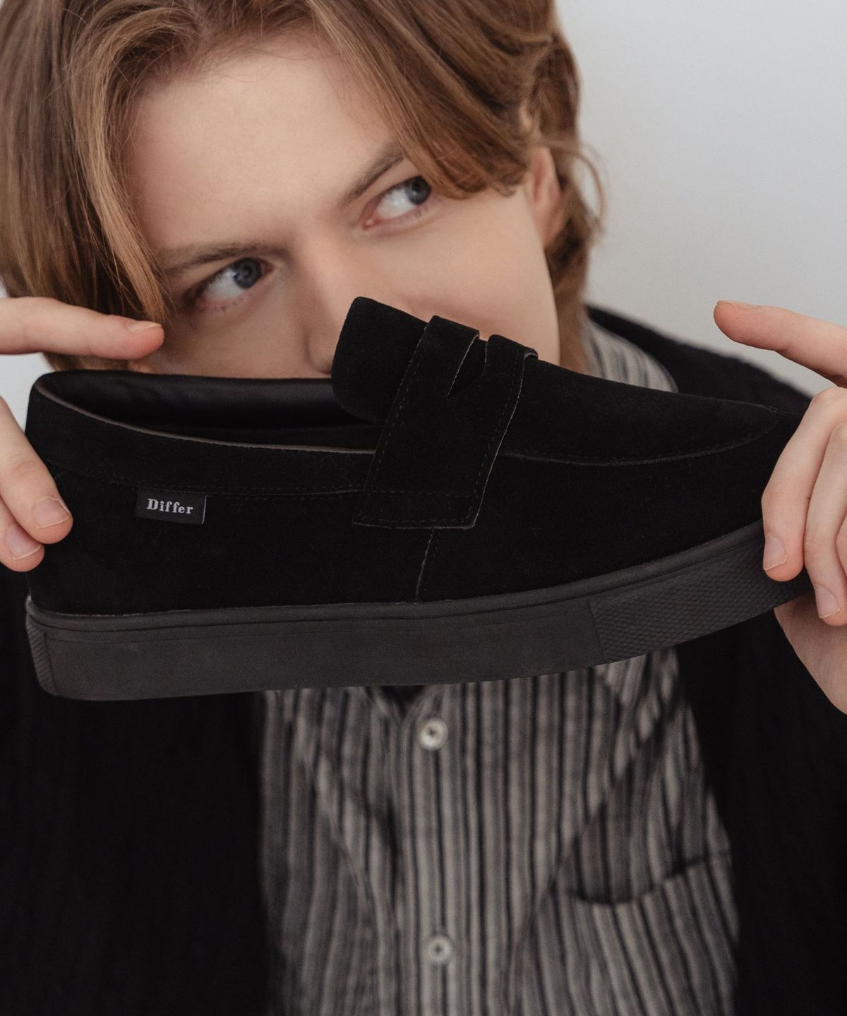 디퍼슈(DIFFERSHOE) 아덴 스니커즈 로퍼 6CM [블랙]