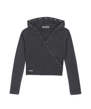 Stud Line Hood Long Sleeve (CHARCOAL)