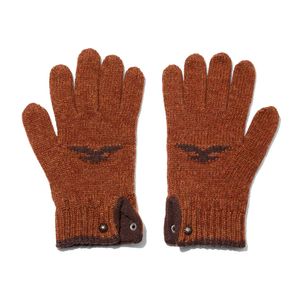 Concho Snap Knit Gloves Orange