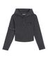 Buckle Strap Hood Long Sleeve (CHARCOAL)