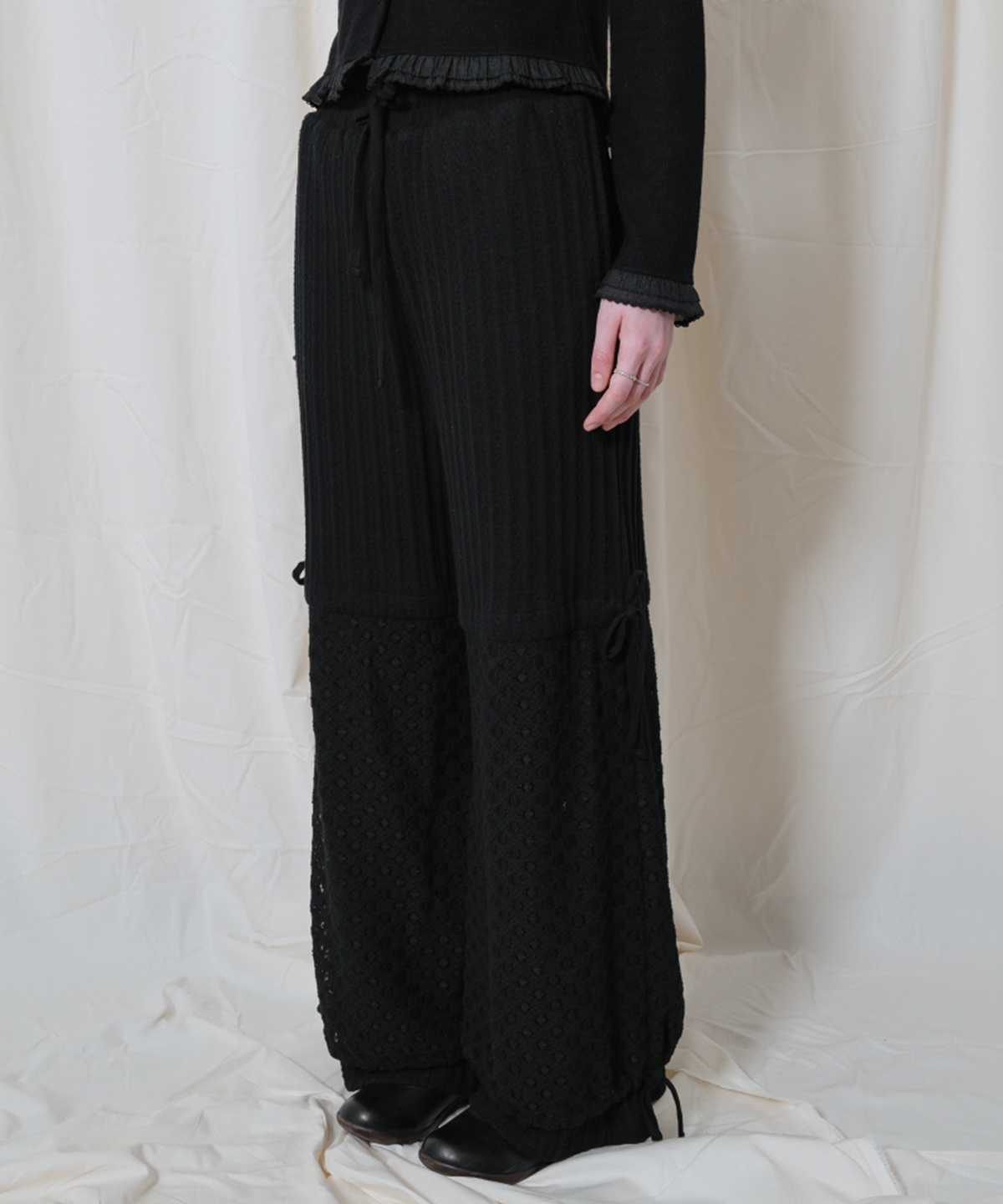 테레루(TERERU) Layered String Pants Black