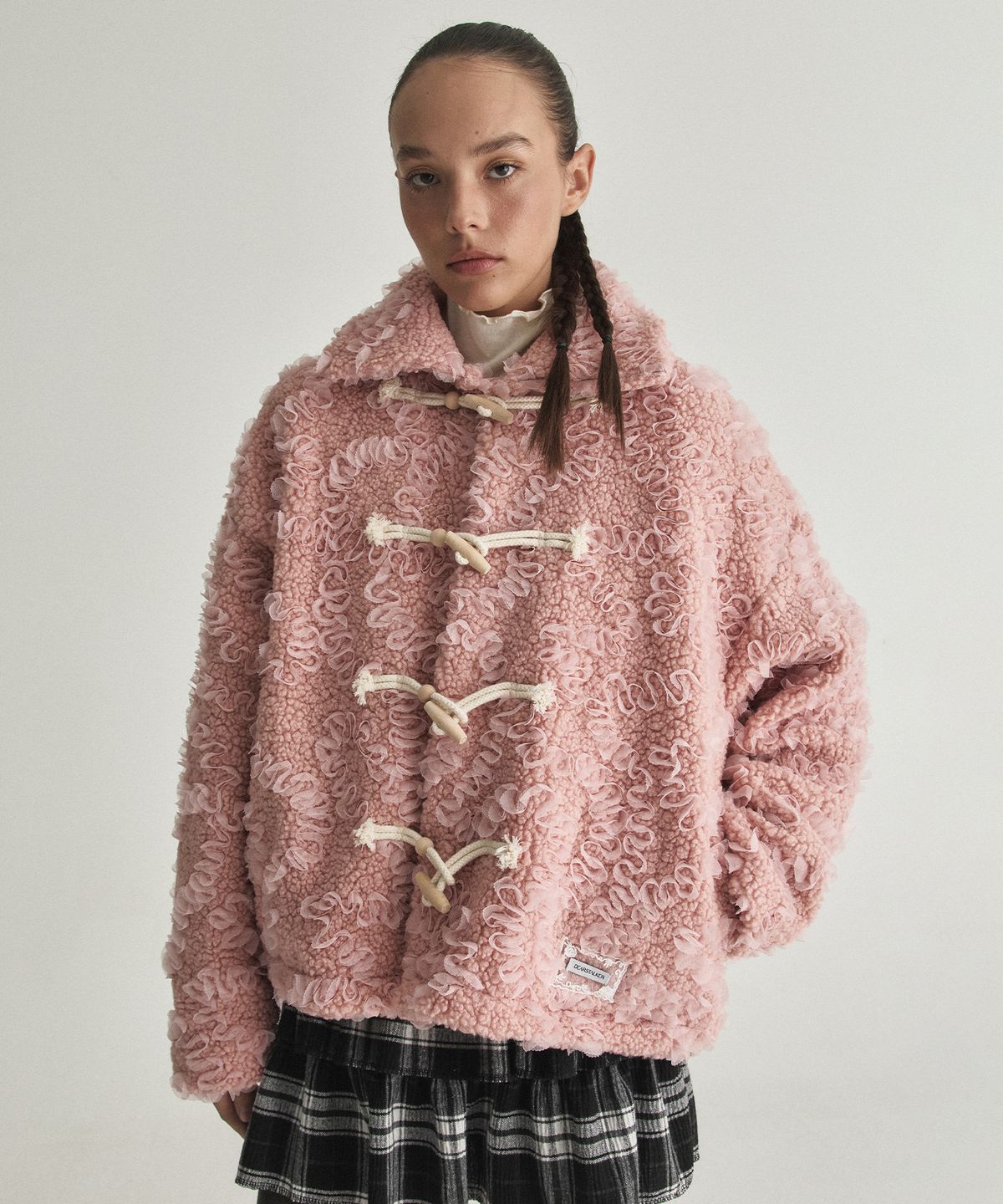 디어스토커(DEARSTALKER) MONICA LACE FLEECE JACKET - PINK