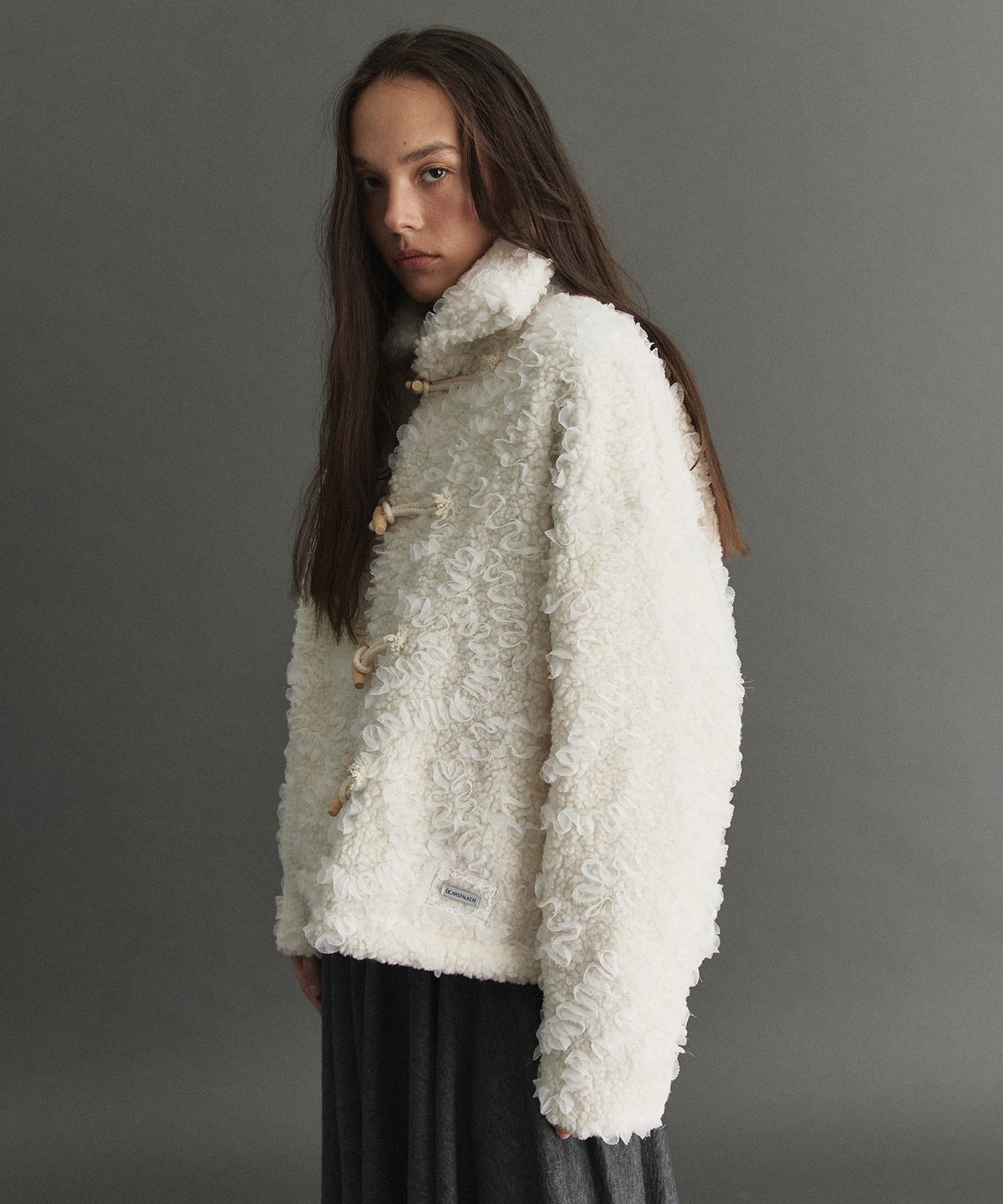 디어스토커(DEARSTALKER) MONICA LACE FLEECE JACKET - IVORY