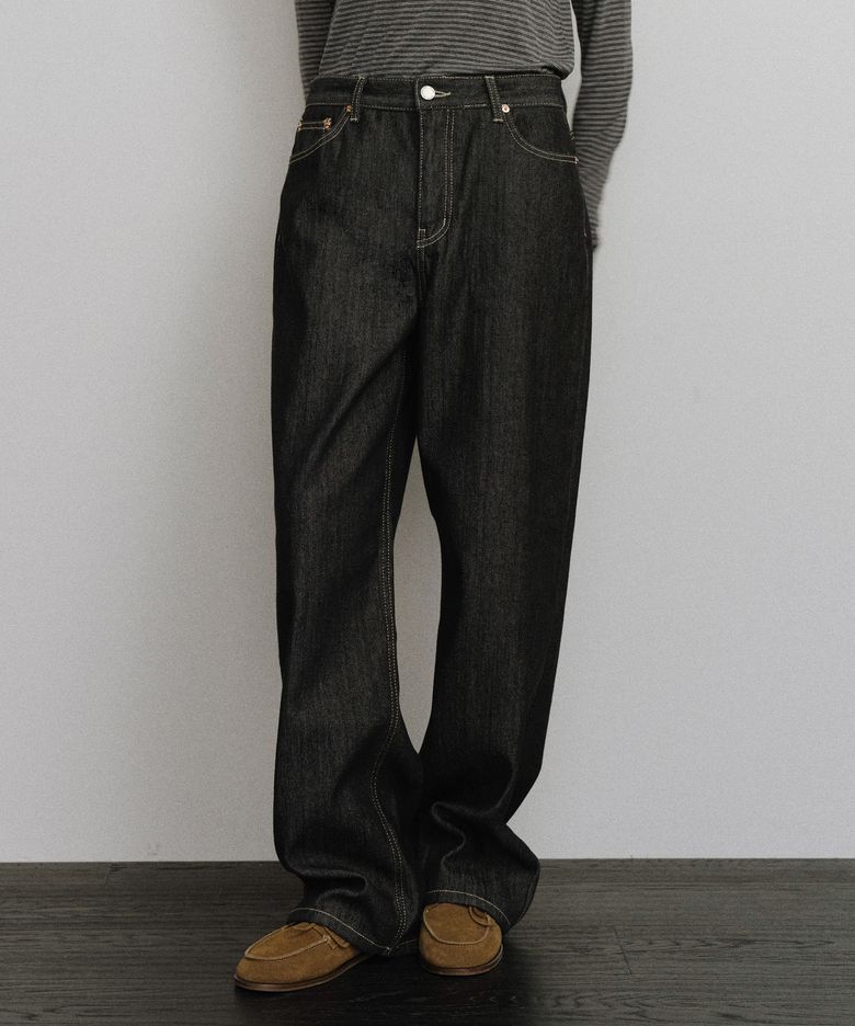Winter wide raw denim
