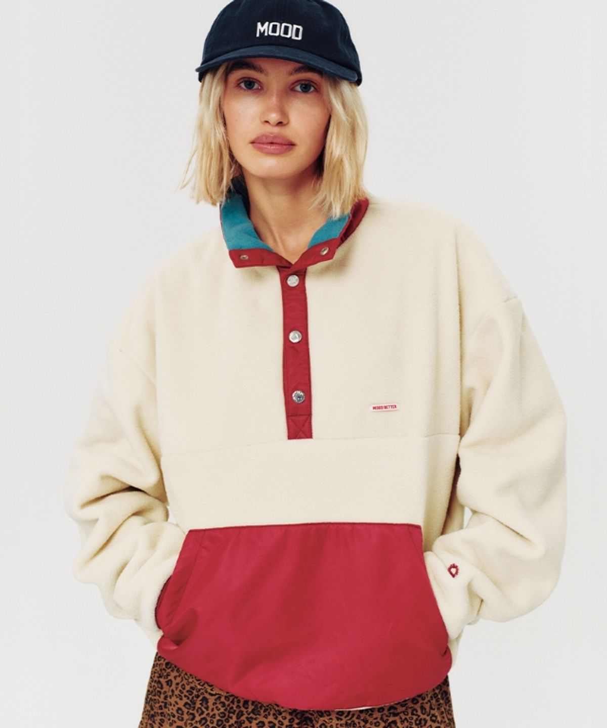 무드베러(MOODBETTER) RETRO FLEECE ANORAK IVORY