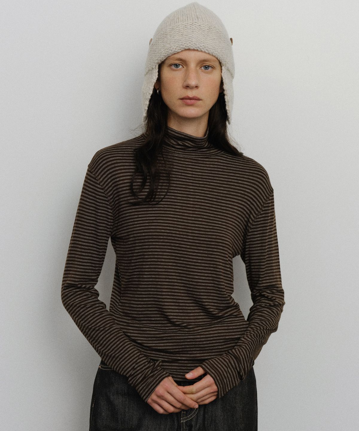 유라고(URAGO) Stripe polar t-shirt