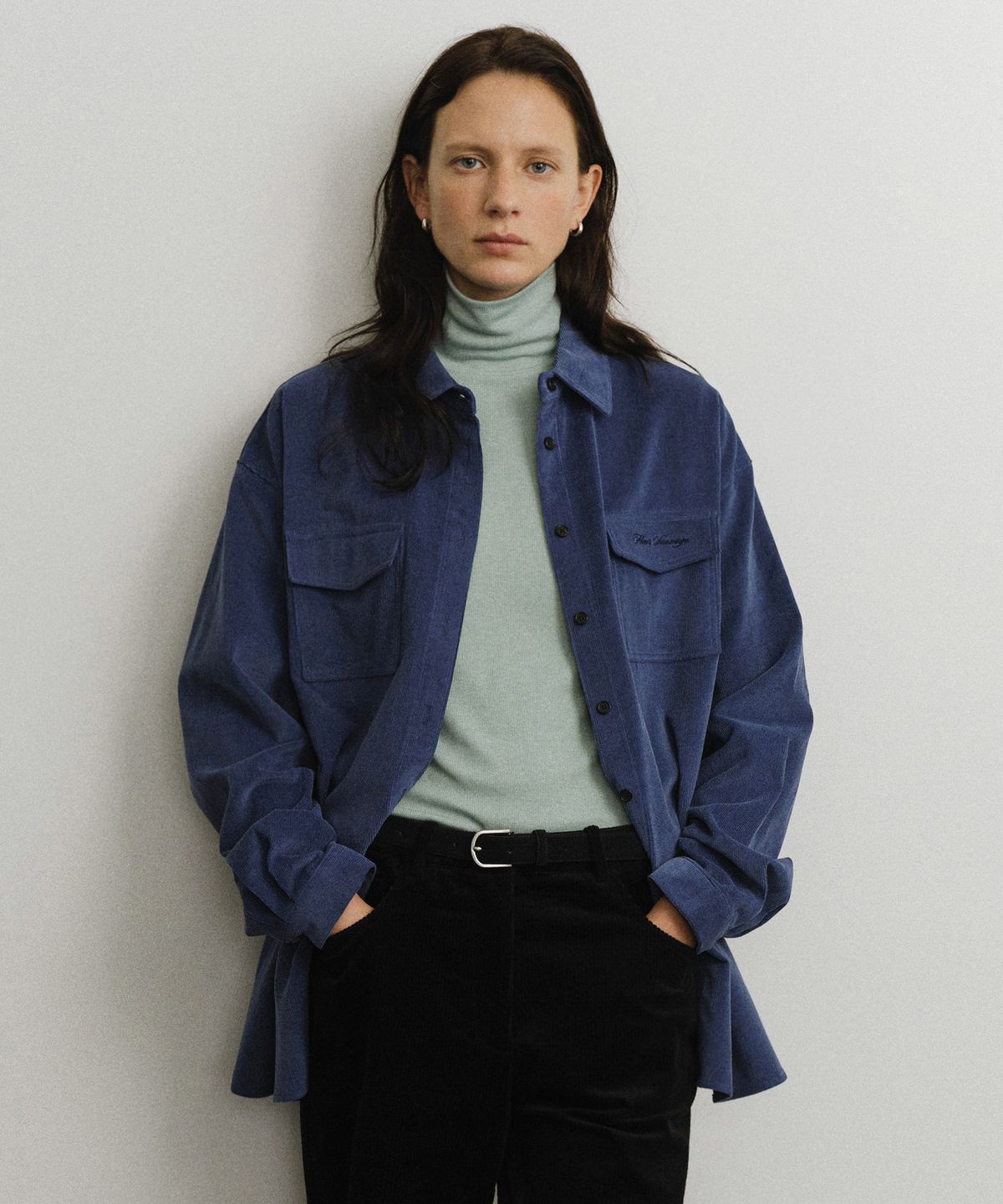 유라고(URAGO) Corduroy flap pocket shirt