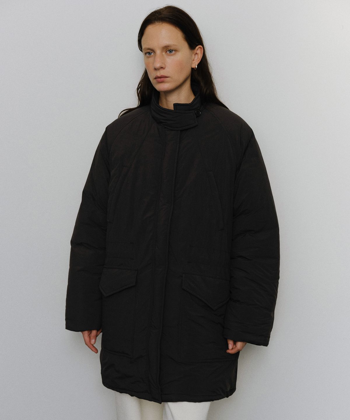 유라고(URAGO) Casual half padded jumper_Black