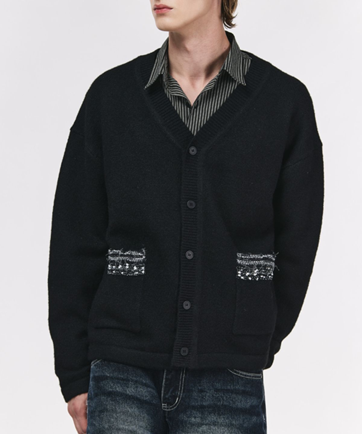 그레이티스트(THE GREATEST) Pocket Point Cardigan Black