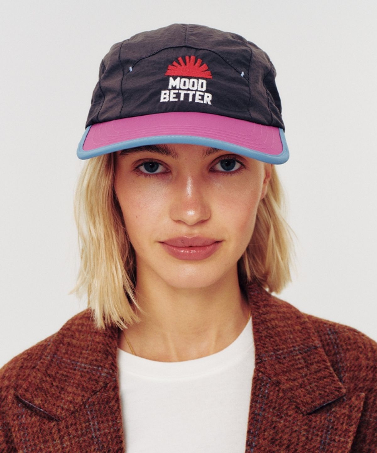 무드베러(MOODBETTER) SUNRISE CAMP CAP CHARCOAL PURPLE