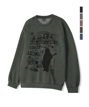 Wild DIVE 피그먼트 오버핏 맨투맨_5 COL