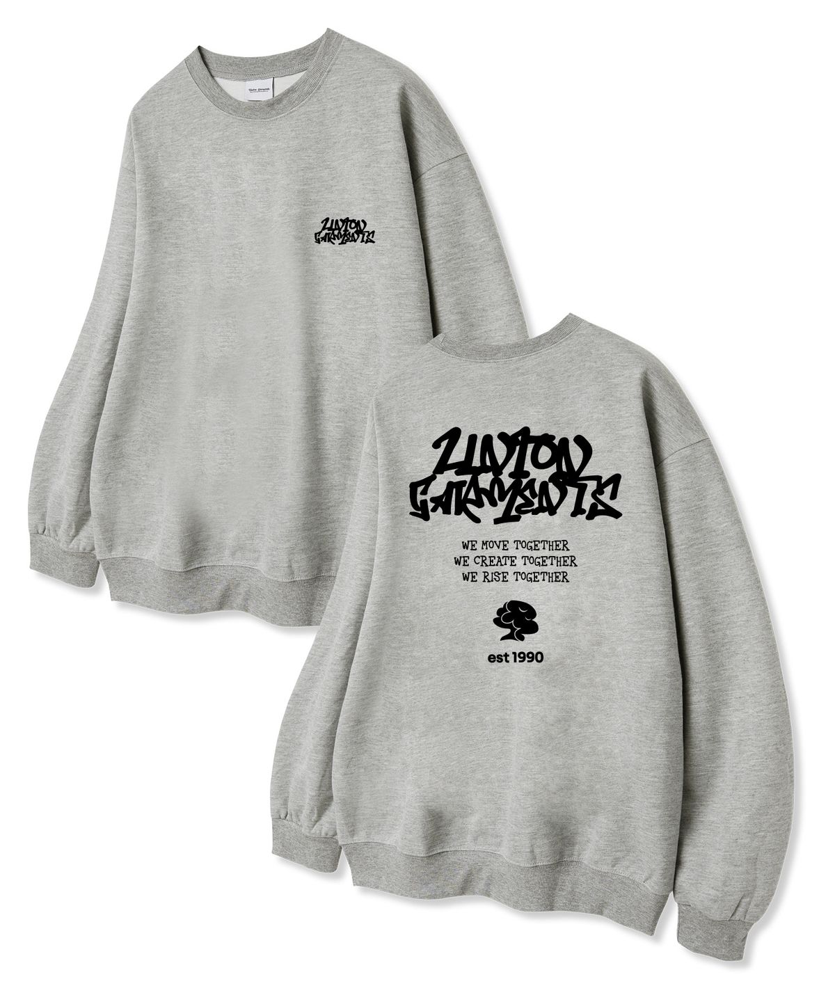 유니온가먼츠(UNION GARMENTS) 유니온무브 쭈리 맨투맨 티셔츠 그레이
