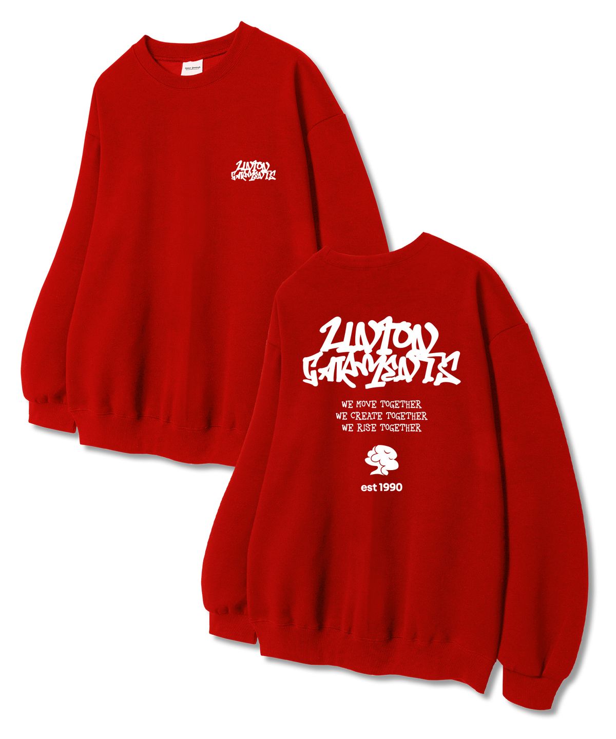 유니온가먼츠(UNION GARMENTS) 유니온무브 쭈리 맨투맨 티셔츠 레드