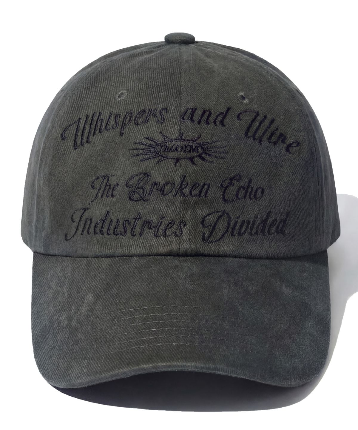 아이돈워너셀(IDWS) Whisper Letter Maxi Cap Charcoal