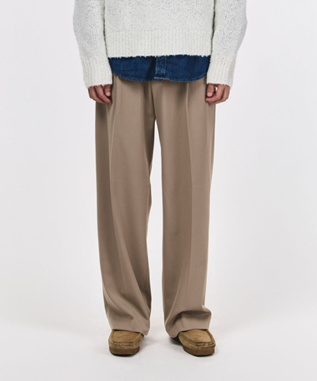 그레이티스트(THE GREATEST) Semi-wide Slacks Beige