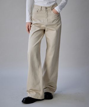 Coquet Matte Wash Wide Pants Soft Beige