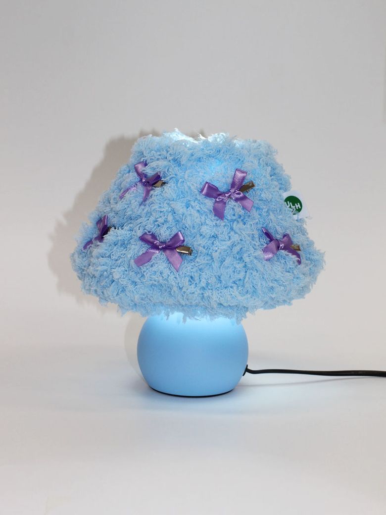 Gift box) 트리 퍼 테이블 램프 tree fur table lamp -Sky blue