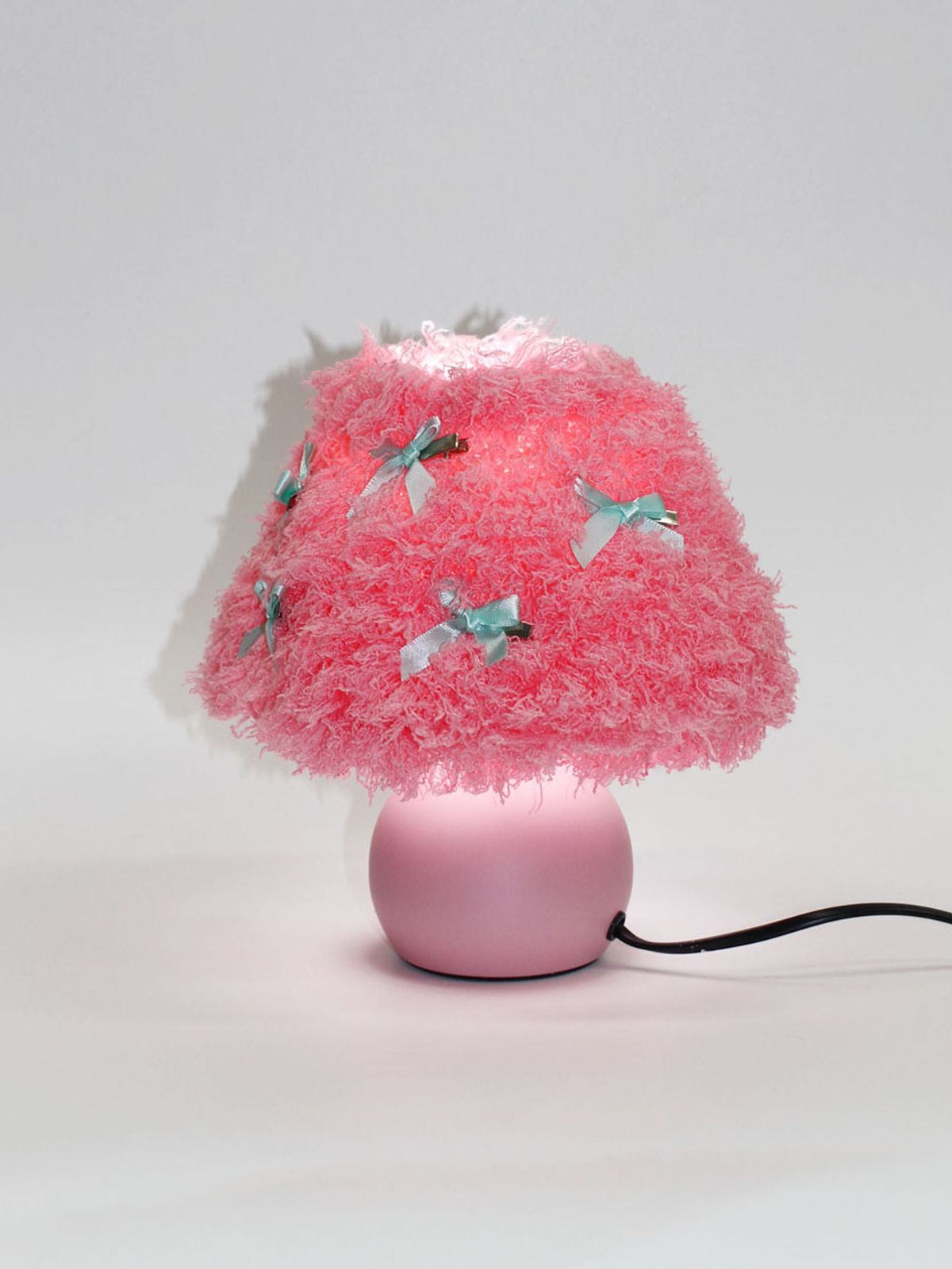 유라이크홈(YOULIKEHOME) Gift box) 트리 퍼 테이블 램프 tree fur table lamp - Pink