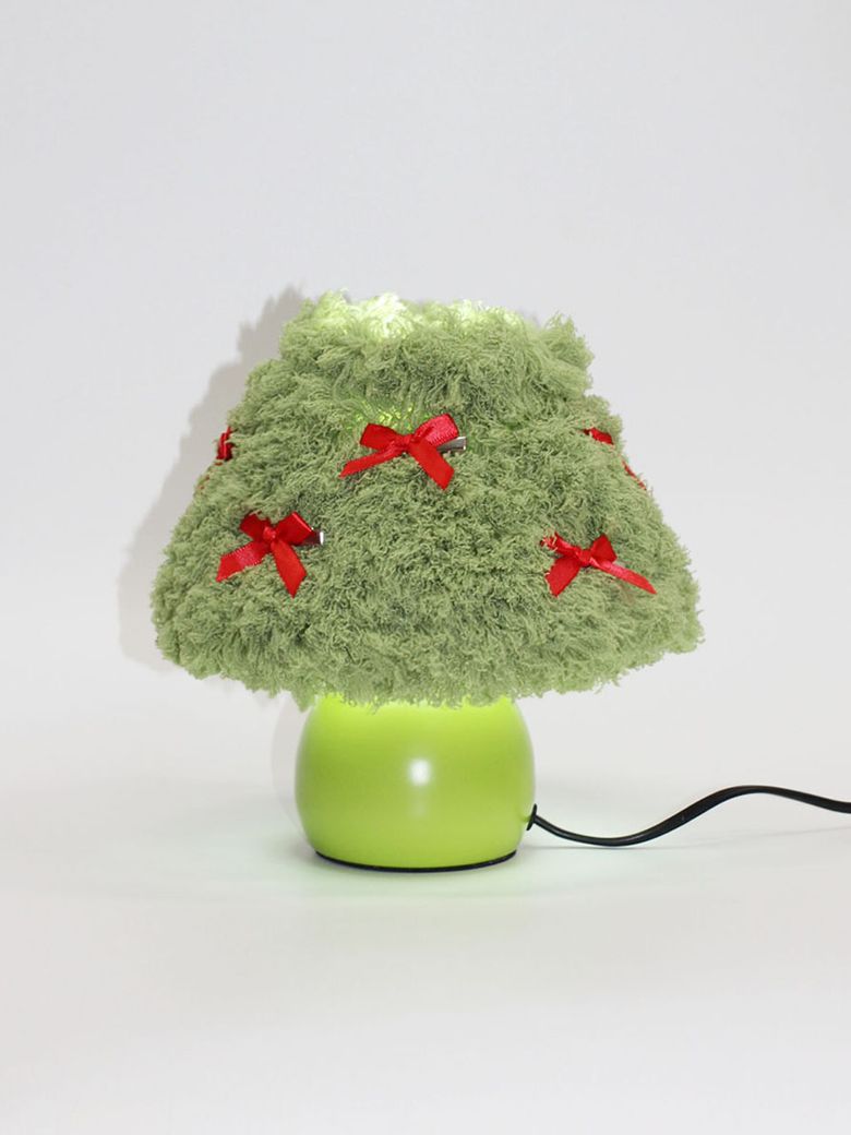 Gift box) 트리 퍼 테이블 램프 tree fur table lamp - Green