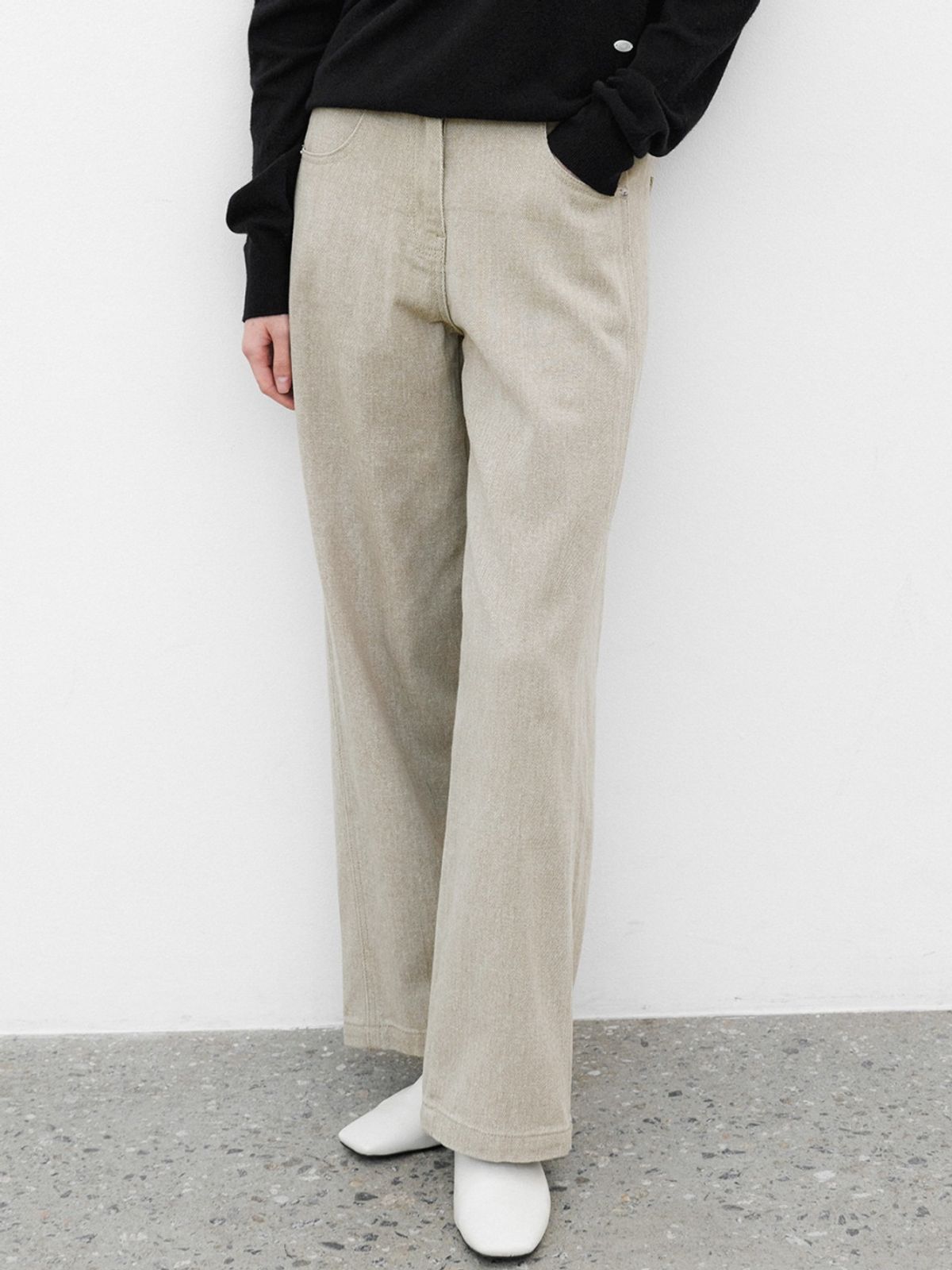 아틀리에 나인(ATELIER NAIN) (PT-5731)ESSENTIAL PIGMENT WARM COTTON PANTS