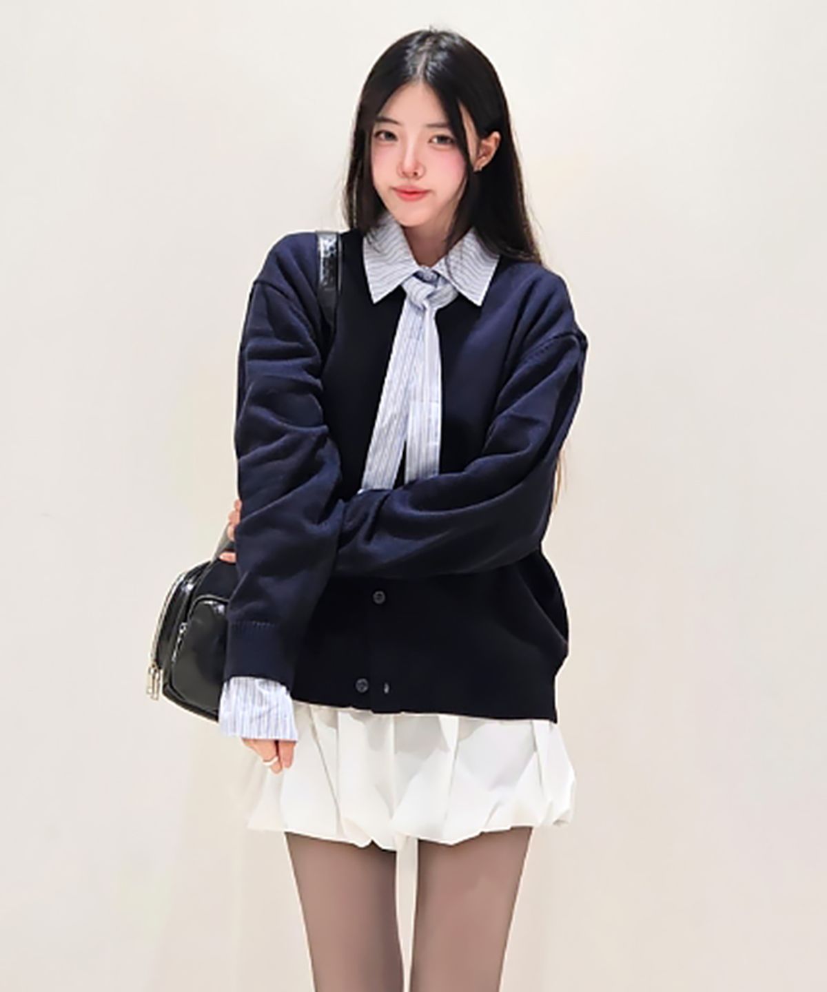 유라이프지(ULIFEZIP) 심플 버튼 니트 라운드넥 가디건 4 Color [ULZG_1001]