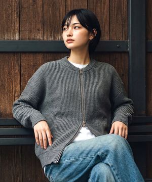 심플 2WAY 오버핏 니트 집업 가디건 3 Color [ULZG_1002]