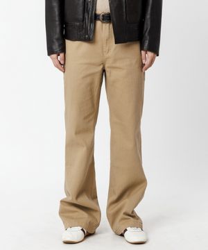 TX211 세미플레어 데님 (카키 베이지)