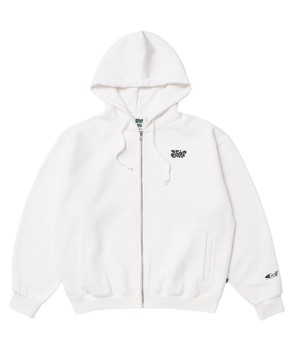 욜프(YORF) YORF ZIP-UP HOODIE PIGMENT DYEING GLORY WHITE 욜프 후드집업 피그먼트 다잉 글로리 화이트
