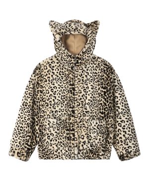 고양이 레오파드 자켓 - 브라운