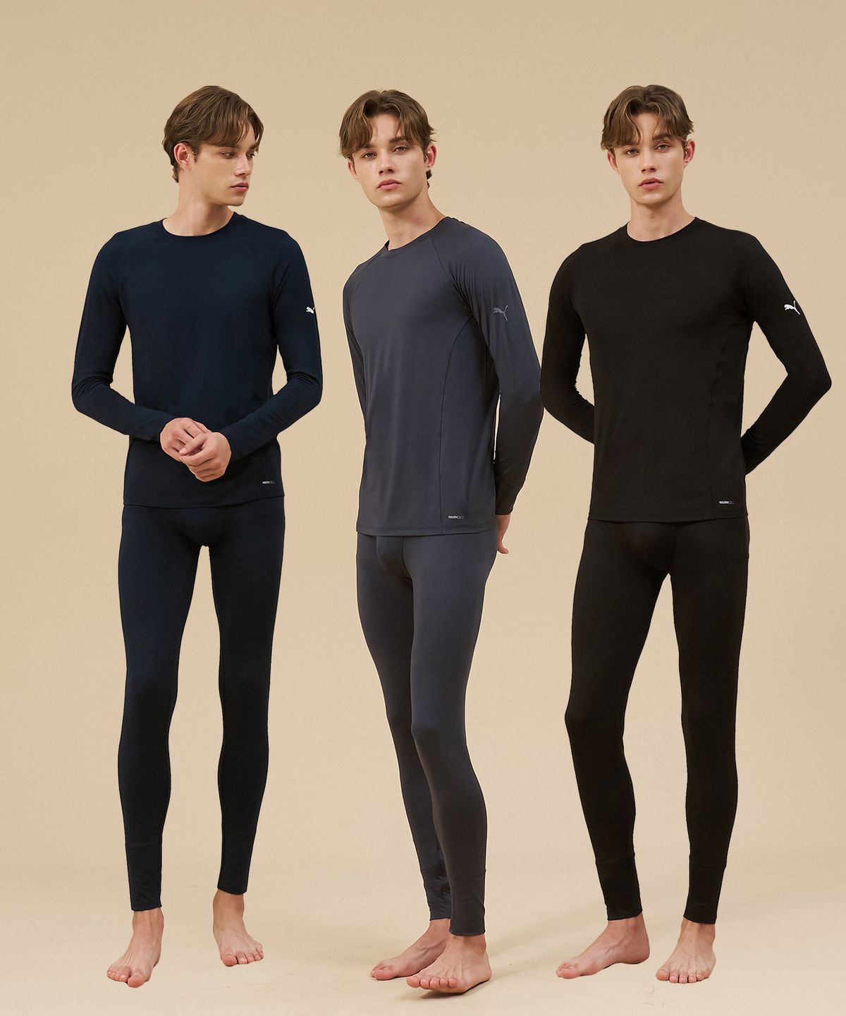 푸마 바디웨어(PUMA BODYWEAR) [3SET] 울트라 라이트웨이트 웜웨어 세트 남성용