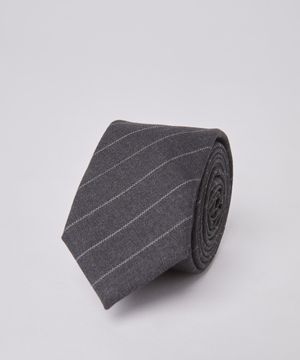 스트라이프 패턴 타이 GRAY