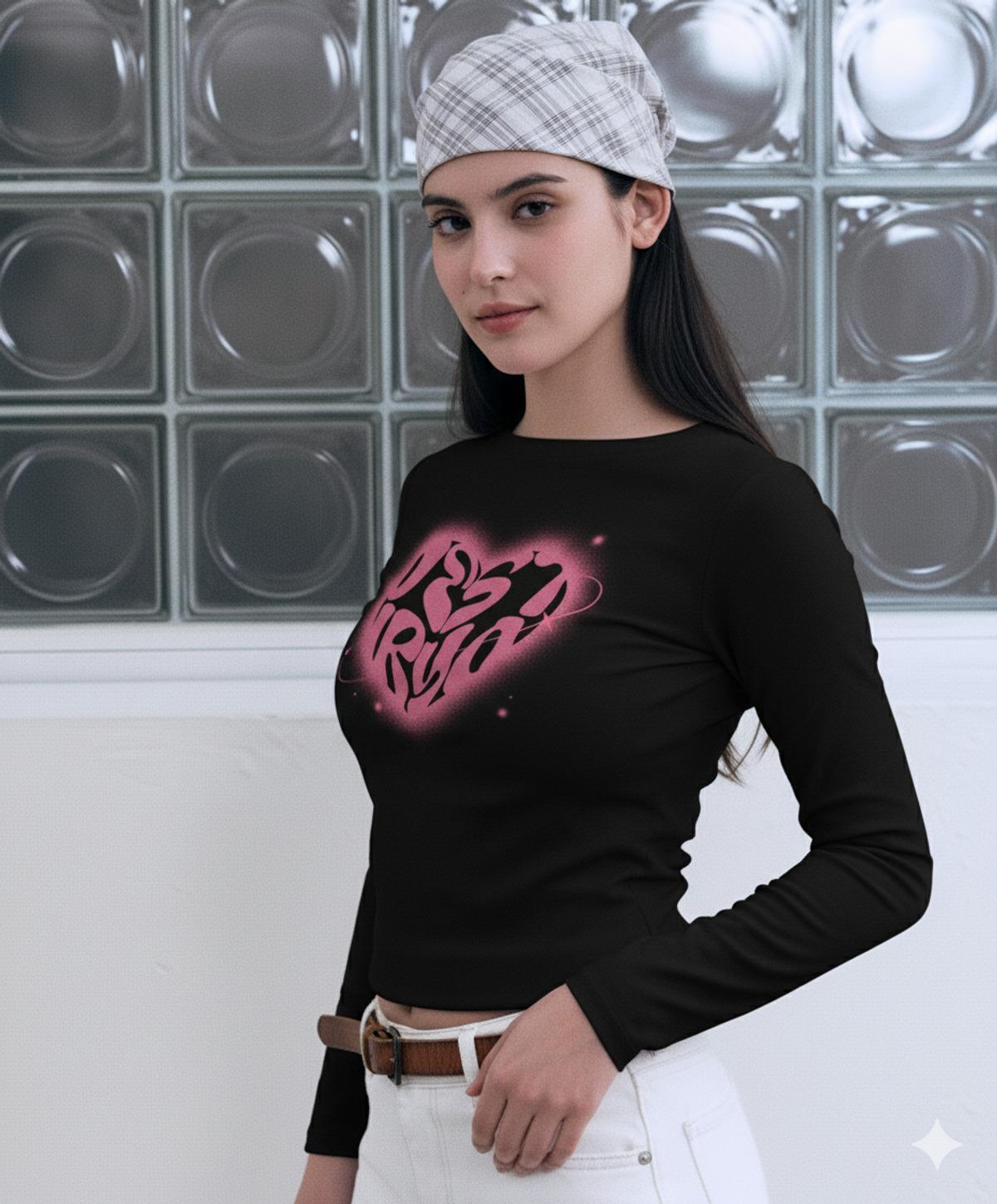 베스티리아(VESTIRYA) Heart Graffiti Longsleeve Black