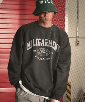MILE GARMENT NYC SWEAT MTM_PIGMENT D.GRAY