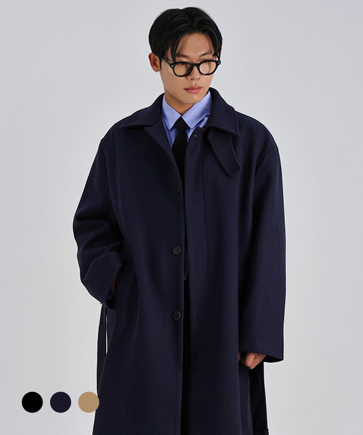 후어(HOOR) 울 발마칸 로브 코트_3CLOR