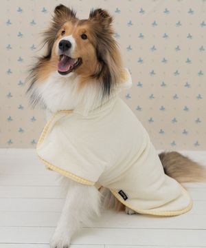 중형견 대형견 강아지 펫타올 드라이 샤워가운 옐로우