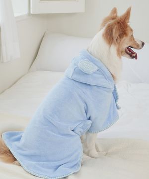 중형견 대형견 강아지 펫타올 드라이 샤워가운 블루