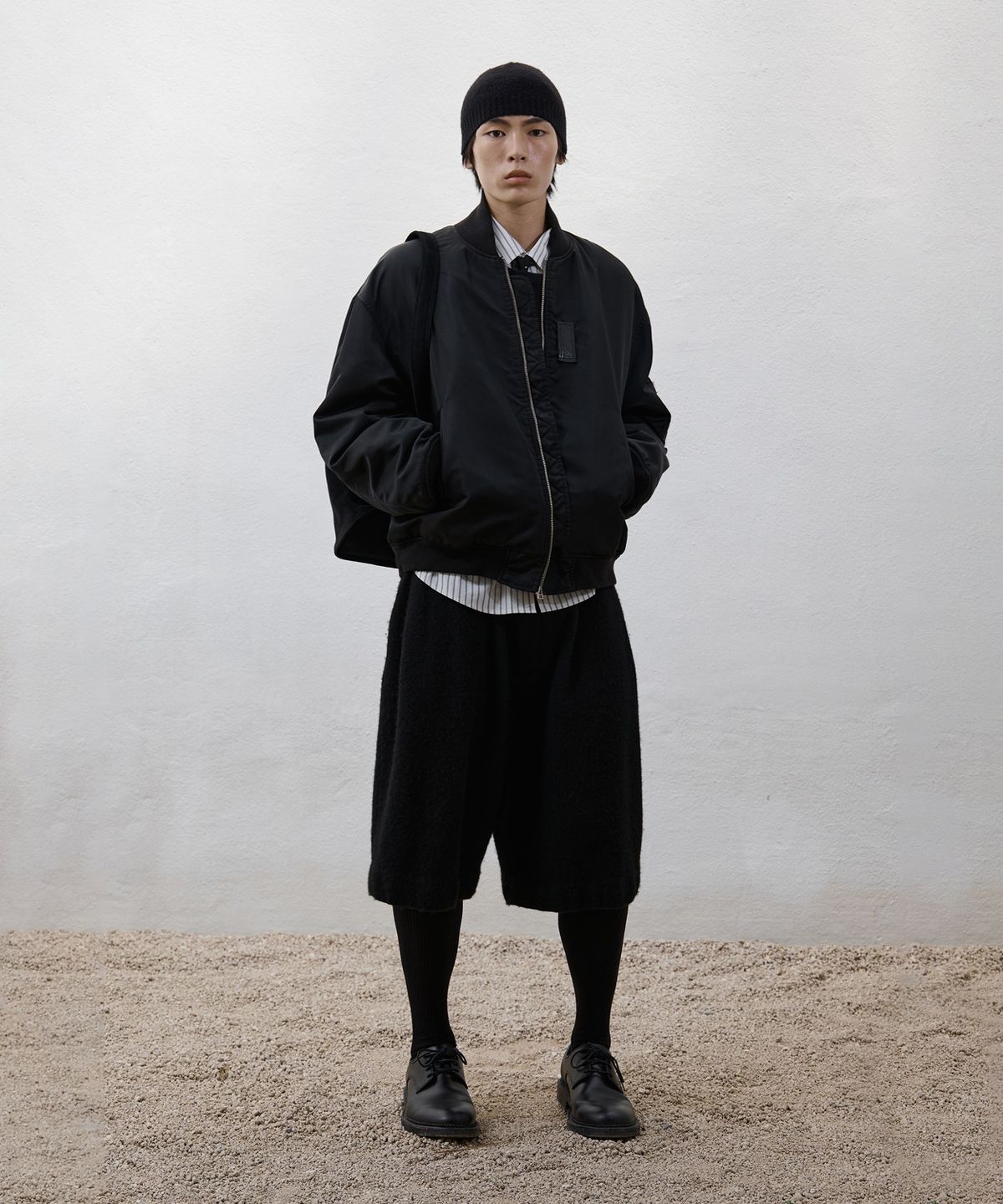 유스(YOUTH) MA-1 Wool Pile Jacket - Black