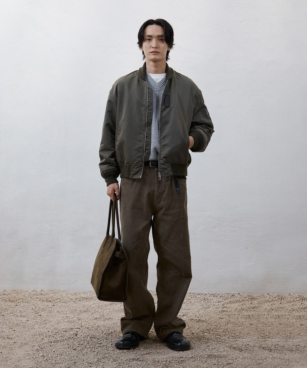 유스(YOUTH) MA-1 Wool Pile Jacket - Olive