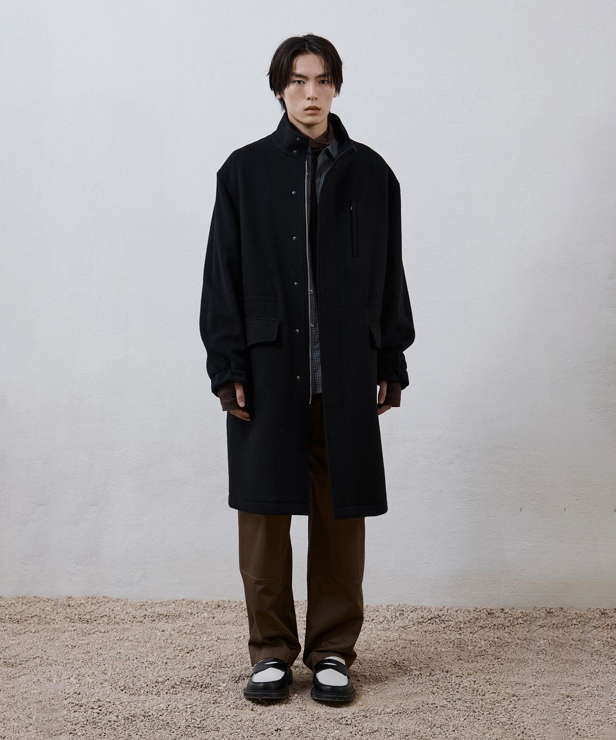 유스(YOUTH) Military Coat - Black